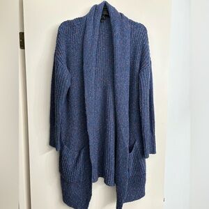RACHEAL Blue Knit long Cardigan
